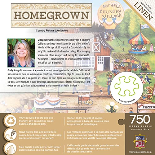MasterPieces 750-Piece Jigsaw Puzzle: Country Pickens – 18x24 Inch, Matte Finish, Eco-Friendly