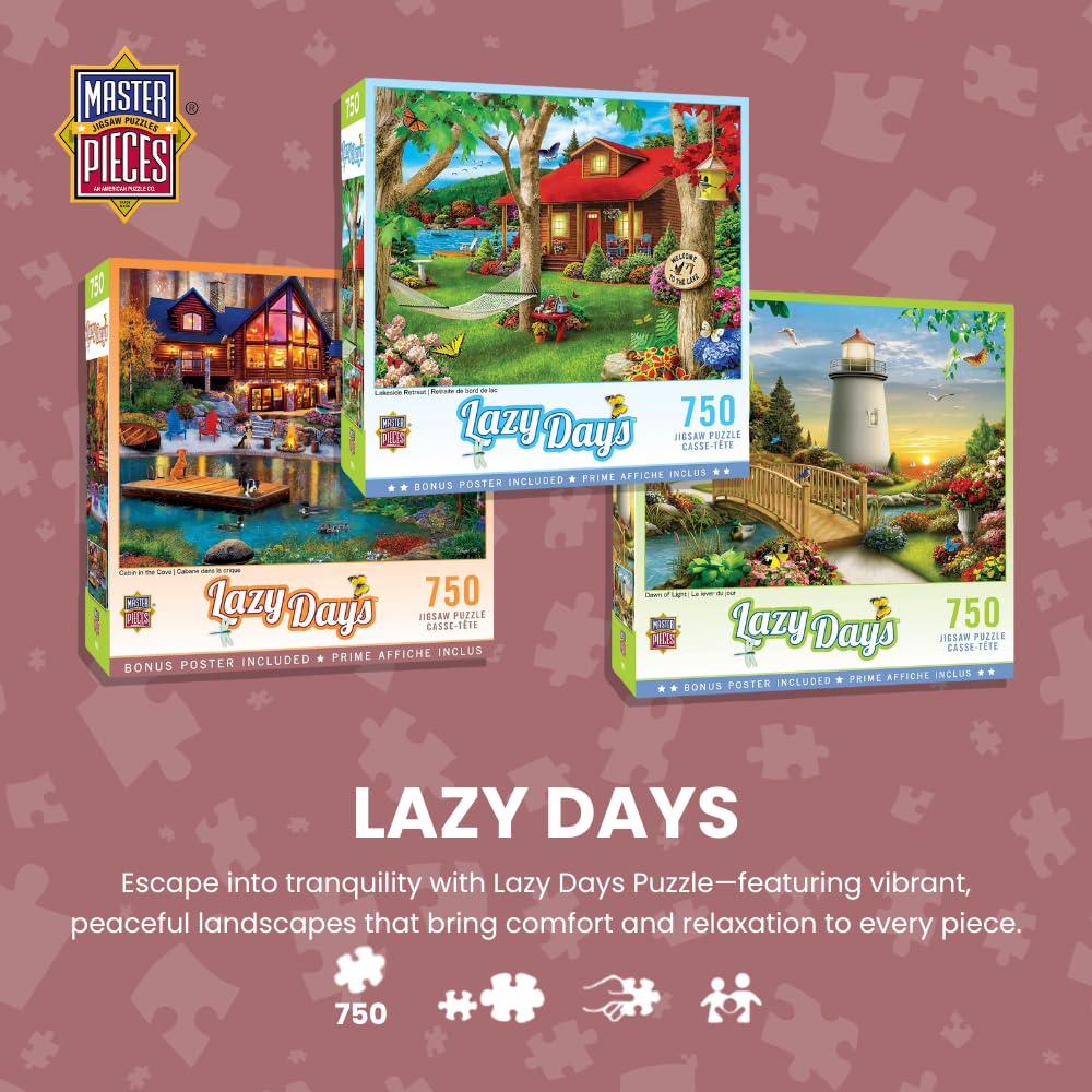 Masterpieces 750 Piece Jigsaw Puzzle for Adults and Kids – Flying to Flower Farm – 18x24 Inches