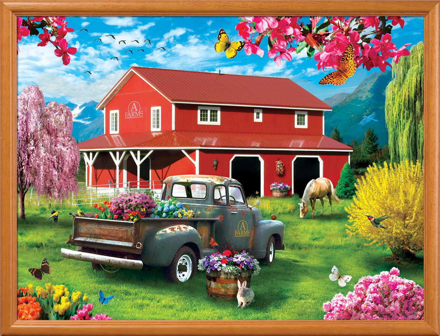 MasterPieces 750 Piece Jigsaw Puzzle for Adults & Family – A Farm's Alive (18"x24")