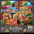 MasterPieces 750 Piece Jigsaw Puzzle – Town Square Booths, 18x24, Matte Finish