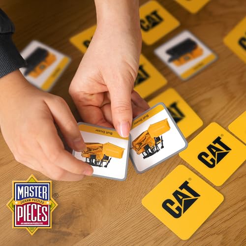 MasterPieces CAT Picture Matching Card Game – Construction Vehicles for Kids Ages 3+