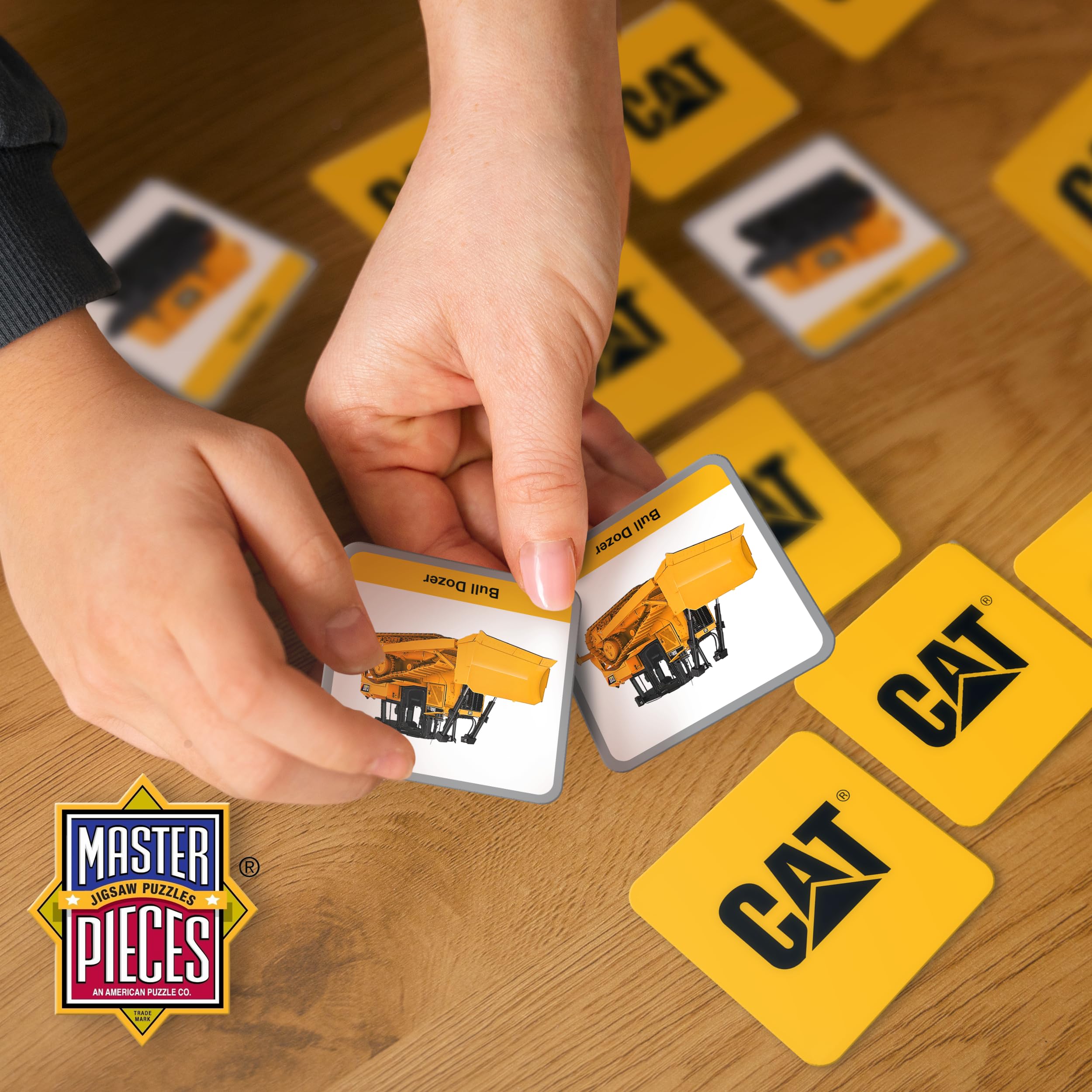 MasterPieces CAT Picture Matching Card Game – Construction Vehicles for Kids Ages 3+