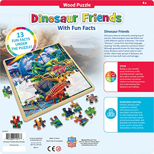 Masterpieces Dinosaur Friends 48-Piece Jigsaw Puzzle for Kids - 12x12 Inches