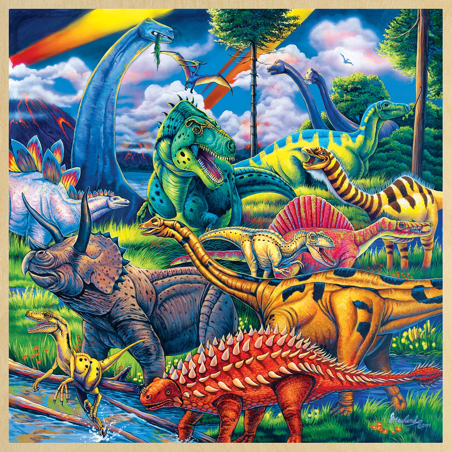 Masterpieces Dinosaur Friends 48-Piece Jigsaw Puzzle for Kids - 12x12 Inches
