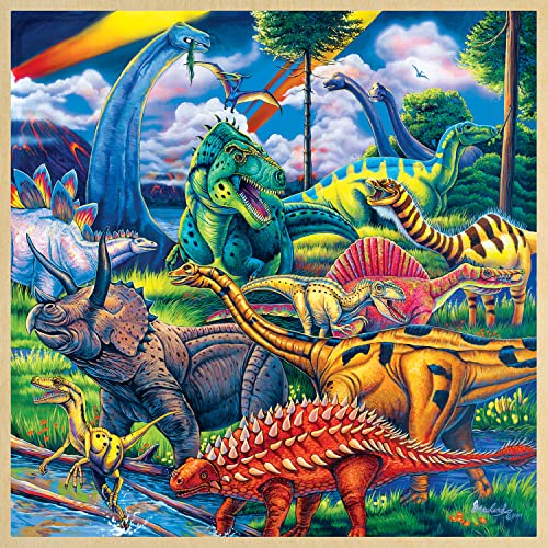 Masterpieces Dinosaur Friends 48-Piece Jigsaw Puzzle for Kids - 12x12 Inches