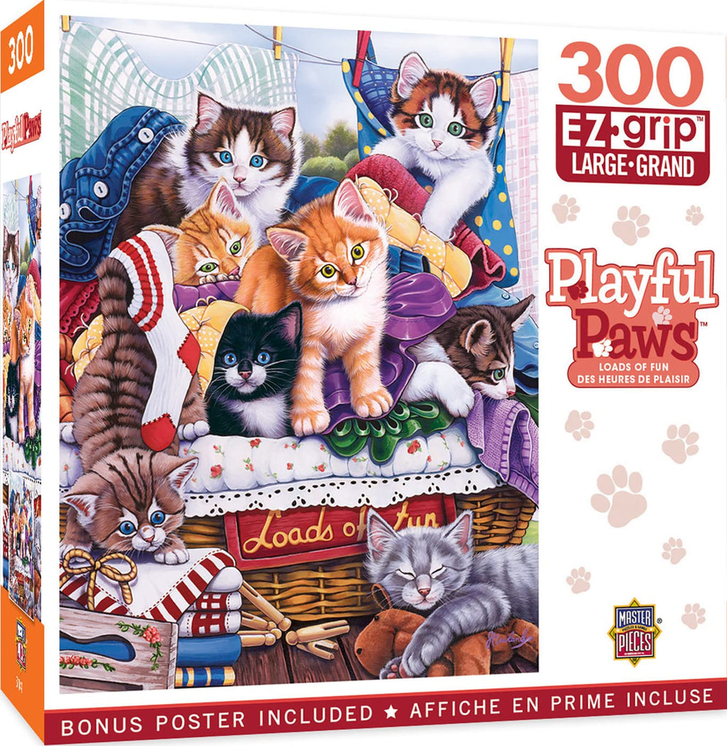 MasterPieces EZ Grip 300-Piece Jigsaw Puzzle – Large Thick Pieces for Easy Handling, 18x24 Inches