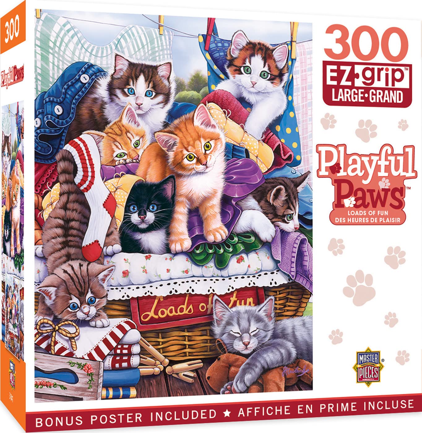 MasterPieces EZ Grip 300-Piece Jigsaw Puzzle – Large Thick Pieces for Easy Handling, 18x24 Inches