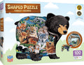 MasterPieces Forest Friends 100-Piece Shaped Jigsaw Puzzle for Kids – 14x19 Inches with Fun Facts