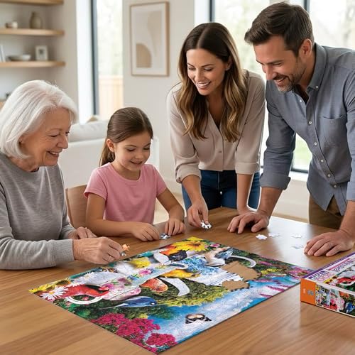 Masterpieces Garden Party 300-Piece EZ Grip Jigsaw Puzzle – Extra Large Pieces, 18x24 Inches