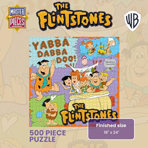 MasterPieces Hanna-Barbera Flintstones 500-Piece Jigsaw Puzzle - Officially Licensed