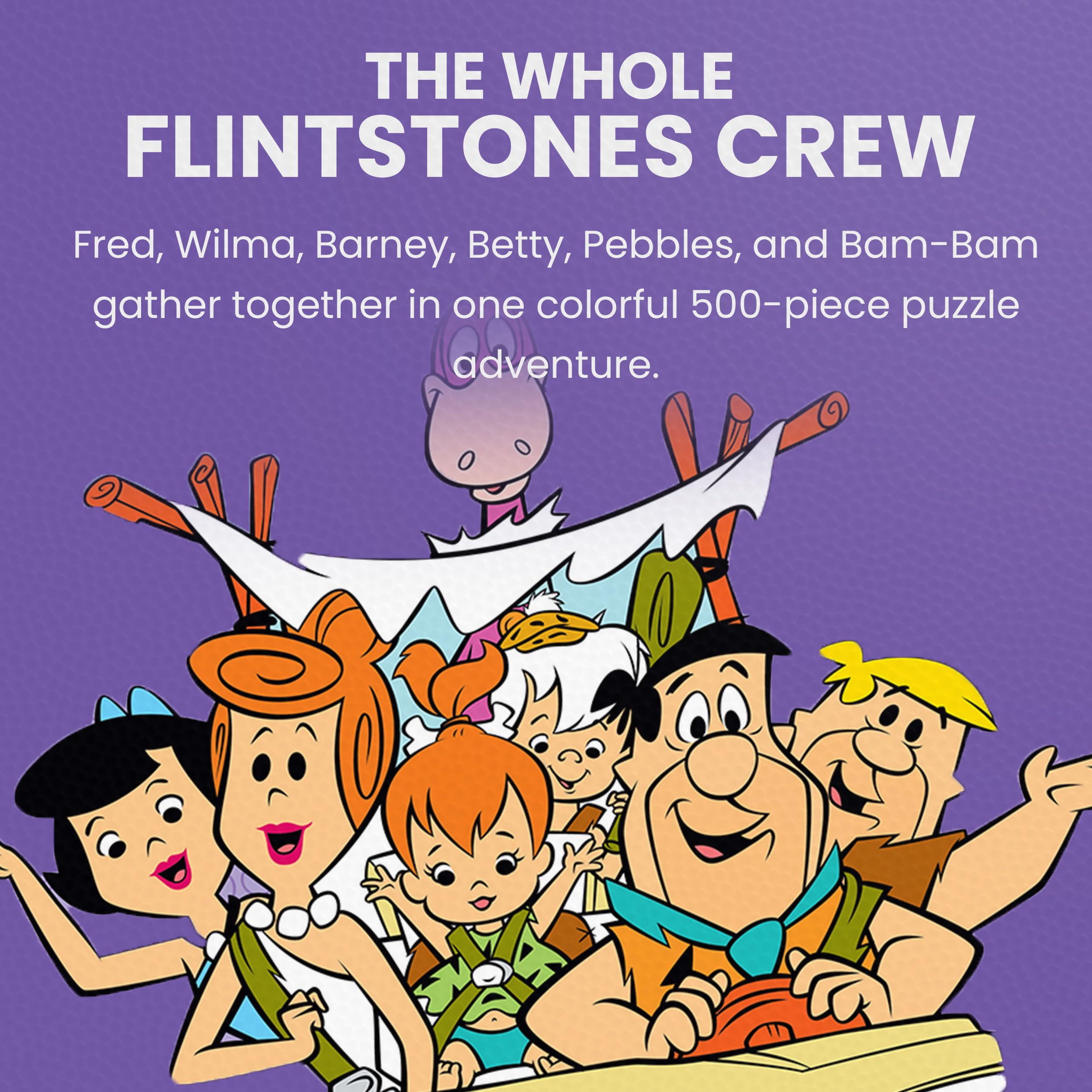 MasterPieces Hanna-Barbera Flintstones 500-Piece Jigsaw Puzzle - Officially Licensed