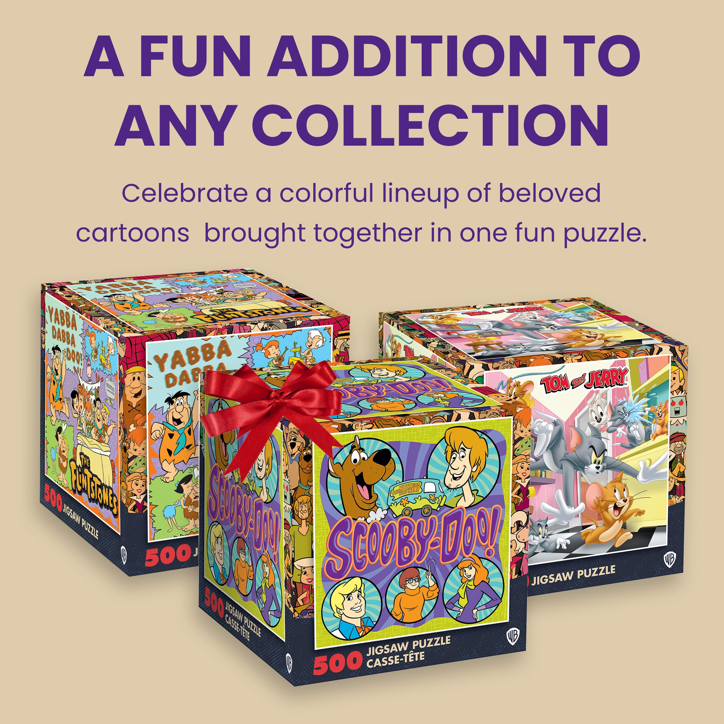 MasterPieces Hanna-Barbera Flintstones 500-Piece Jigsaw Puzzle - Officially Licensed