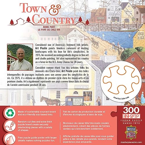 MasterPieces Home Port 300-Piece EZ Grip Jigsaw Puzzle – 18x24, Easy-Grip Pieces