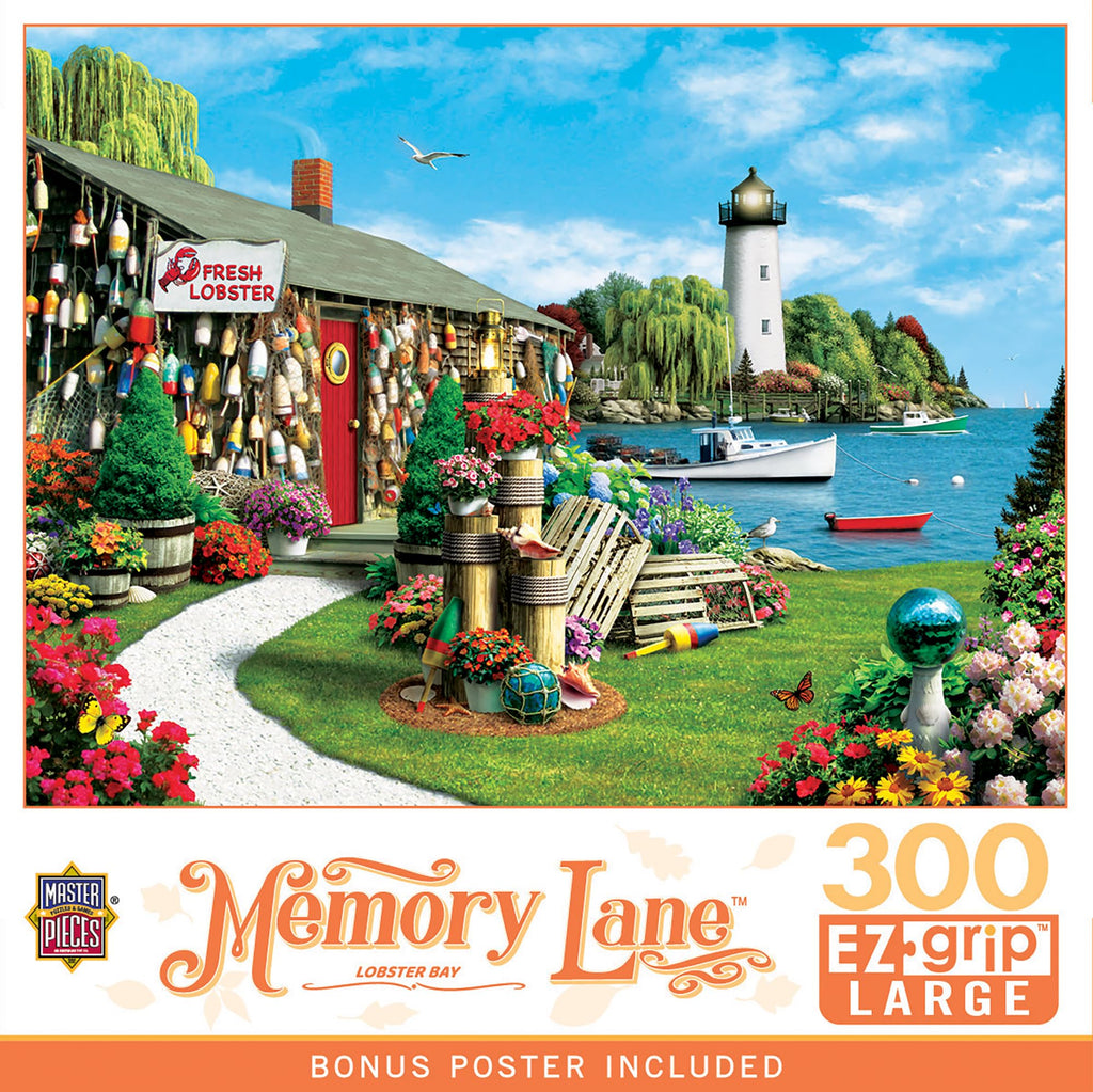 MasterPieces Lobster Bay EZ Grip 300-Piece Jigsaw Puzzle – Extra Large Pieces for Easy Handling