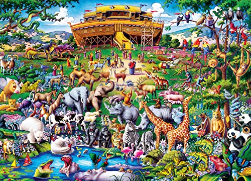 MasterPieces Noah's Ark 1000-Piece Jigsaw Puzzle – 19.25 x 26.75 Inches, Random-Cut Recycled Board