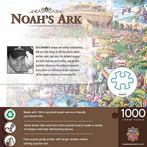 MasterPieces Noah's Ark 1000-Piece Jigsaw Puzzle – 19.25 x 26.75 Inches, Random-Cut Recycled Board