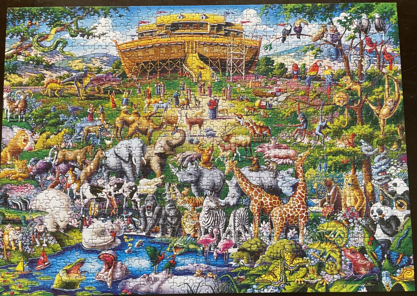 MasterPieces Noah's Ark 1000-Piece Jigsaw Puzzle – 19.25 x 26.75 Inches, Random-Cut Recycled Board