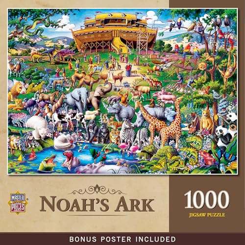 MasterPieces Noah's Ark 1000-Piece Jigsaw Puzzle – 19.25 x 26.75 Inches, Random-Cut Recycled Board