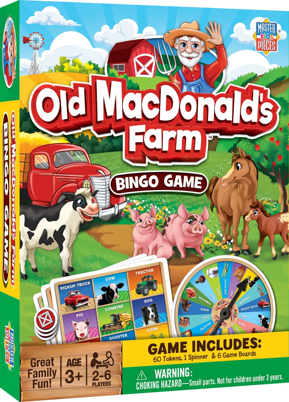 MasterPieces Old MacDonald's Farm Bingo Game – Fun for Kids Ages 3+