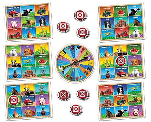 MasterPieces Old MacDonald's Farm Bingo Game – Fun for Kids Ages 3+