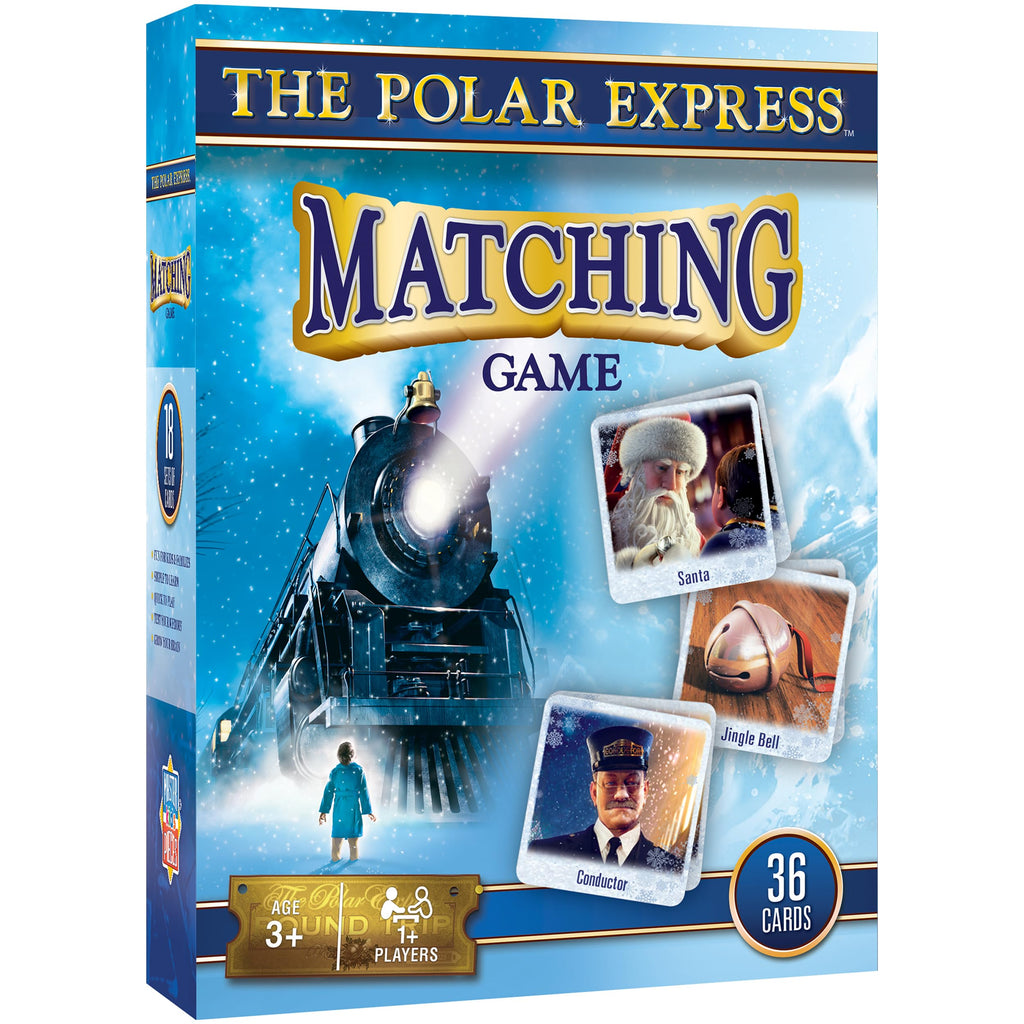 MasterPieces Polar Express Matching Game – 18 Pairs of Memory Cards for Kids Ages 3+