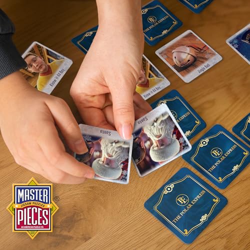 MasterPieces Polar Express Matching Game – 18 Pairs of Memory Cards for Kids Ages 3+