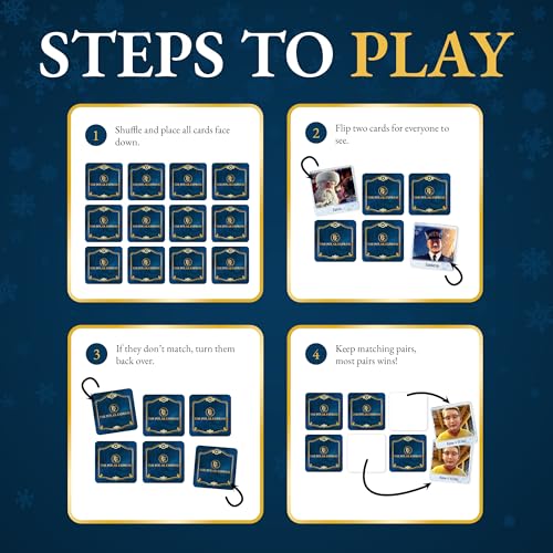 MasterPieces Polar Express Matching Game – 18 Pairs of Memory Cards for Kids Ages 3+