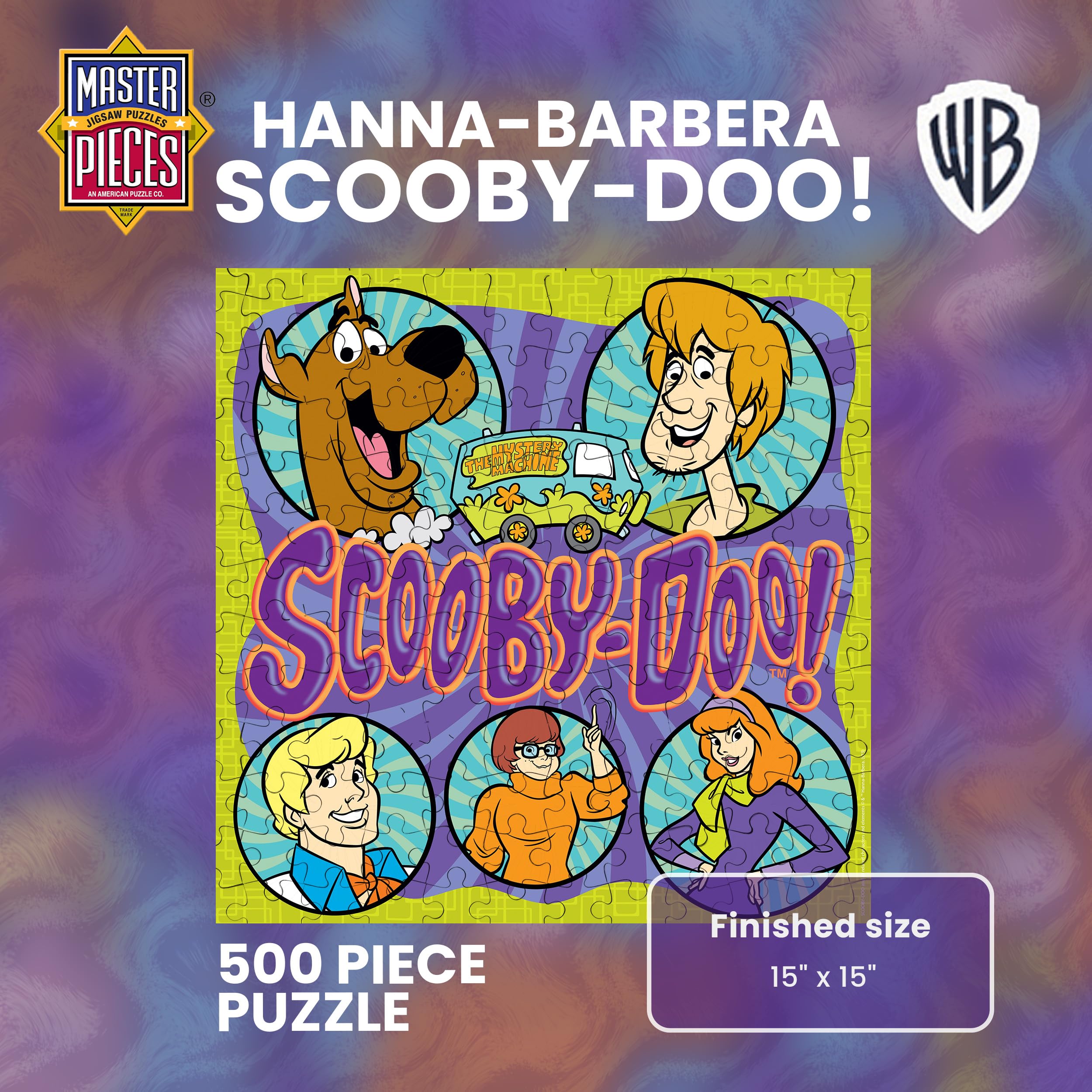 MasterPieces Scooby-Doo 500 Piece Jigsaw Puzzle – 15x15 Inch Officially Licensed Hanna-Barbera Puzzle