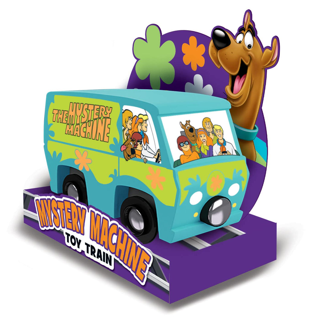 MasterPieces Scooby Doo Mystery Machine Wooden Train Engine - Magnetic, Officially Licensed Toddler Toy