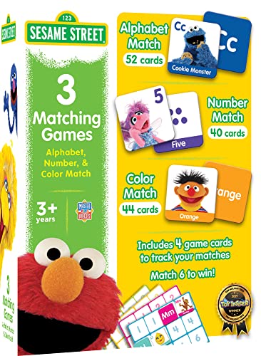 MasterPieces Sesame Street Matching Game – 3 Ways to Play for Ages 3+