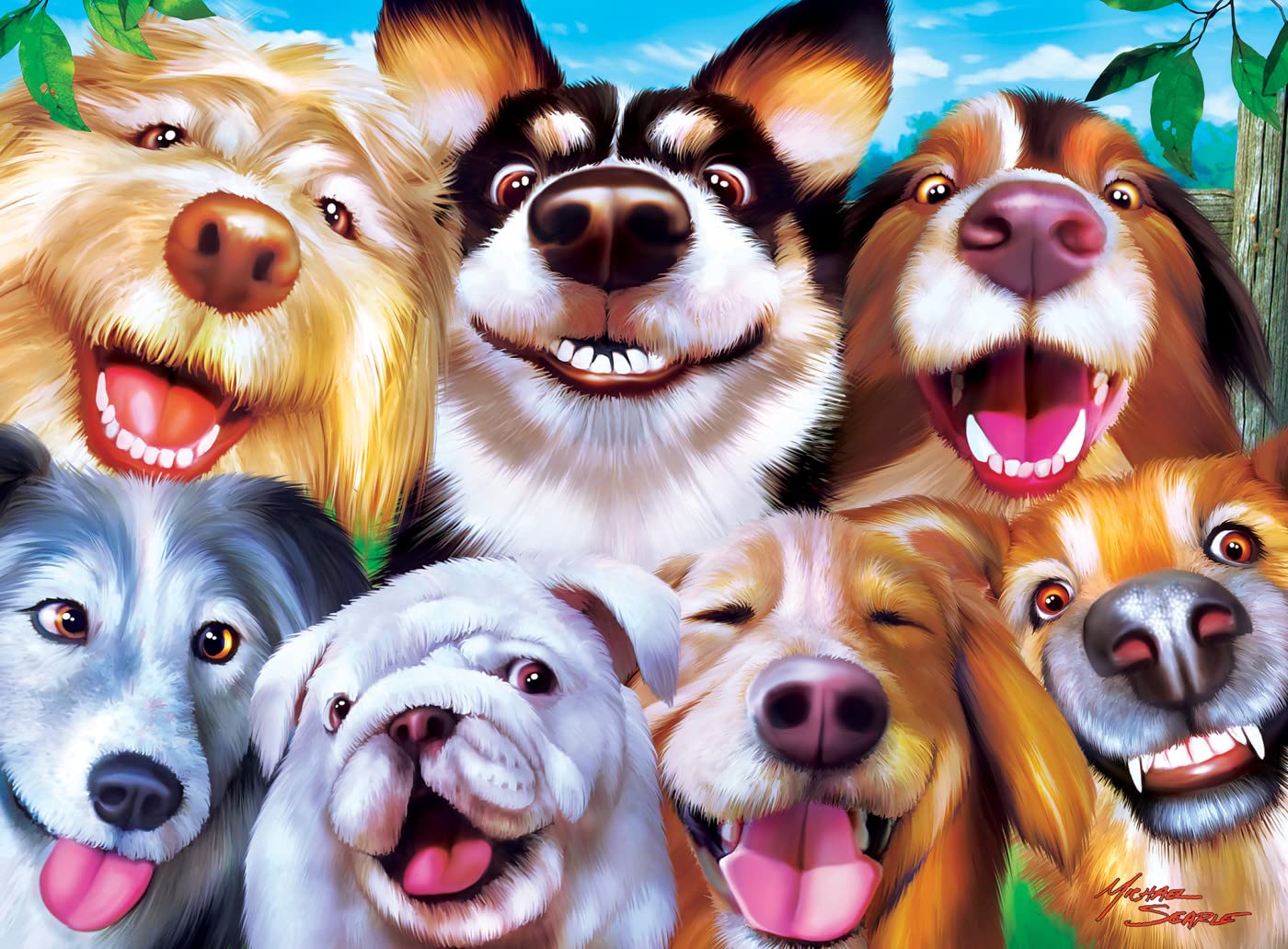 MasterPieces Silly Animals 4-Pack 100-Piece Jigsaw Puzzles for Kids Ages 6+