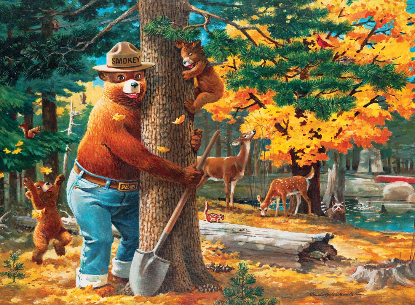 MasterPieces Smokey Bear 100-Piece Jigsaw Puzzle for Kids - 14x19 Inches