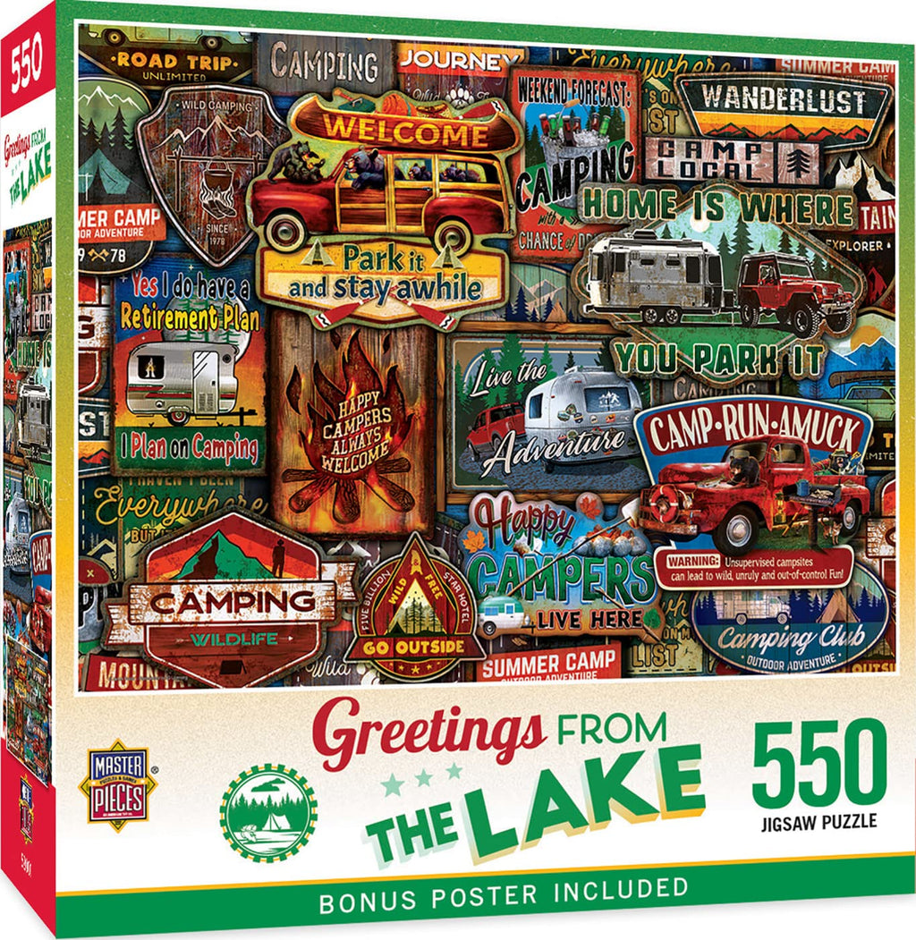 MasterPieces The Lake 550-Piece Jigsaw Puzzle – 18x24 Inch, Recycled Materials, Poster Included