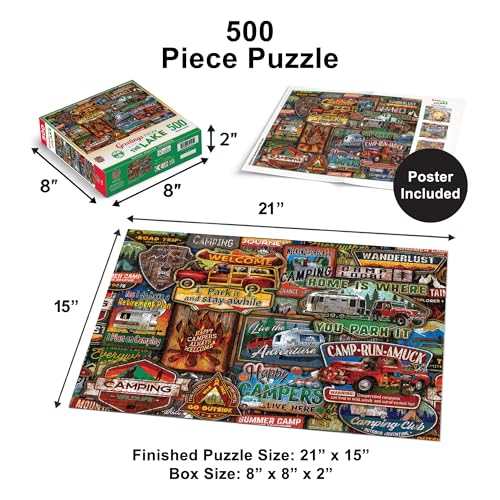 MasterPieces The Lake 550-Piece Jigsaw Puzzle – 18x24 Inch, Recycled Materials, Poster Included