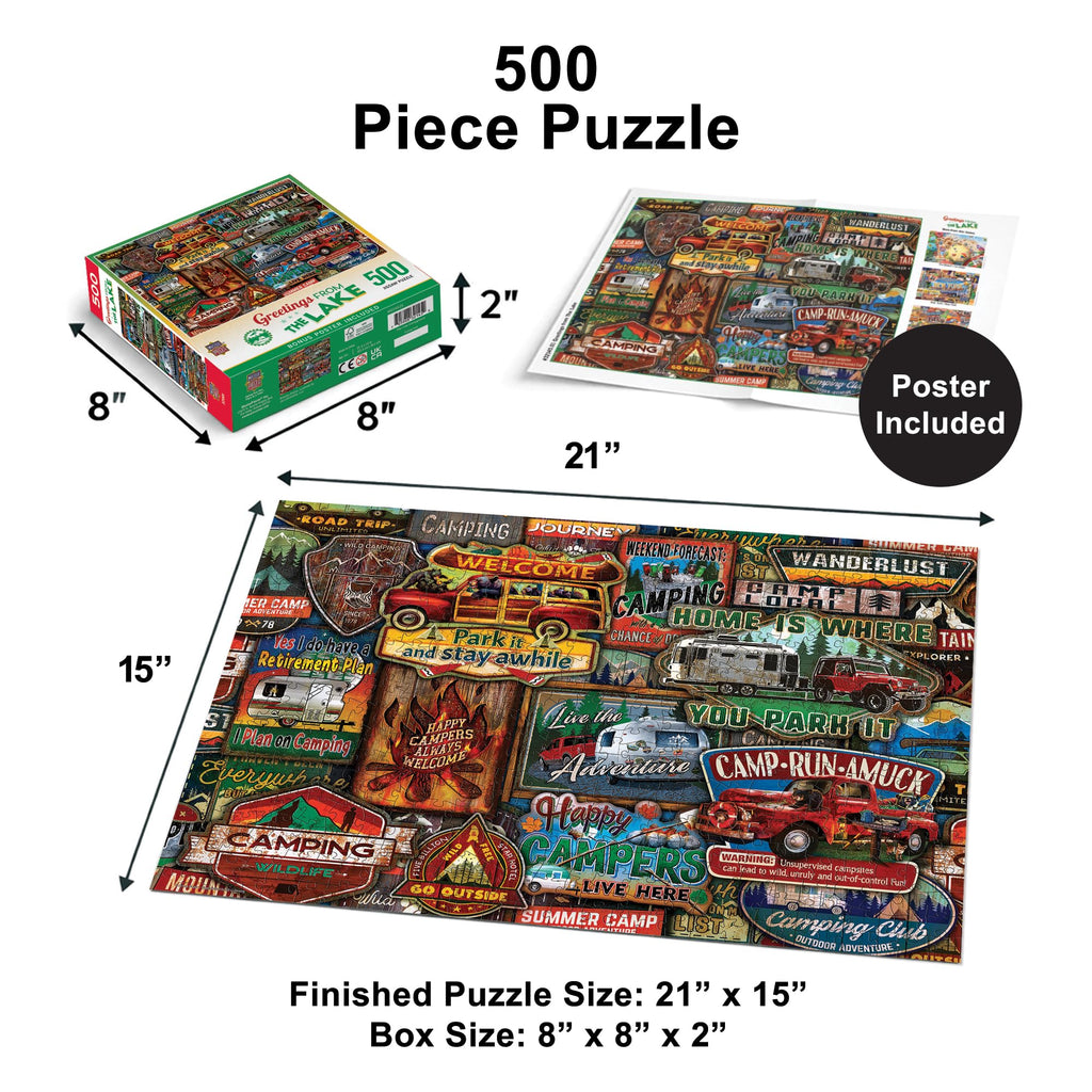 MasterPieces The Lake 550-Piece Jigsaw Puzzle – 18x24 Inch, Recycled Materials, Poster Included