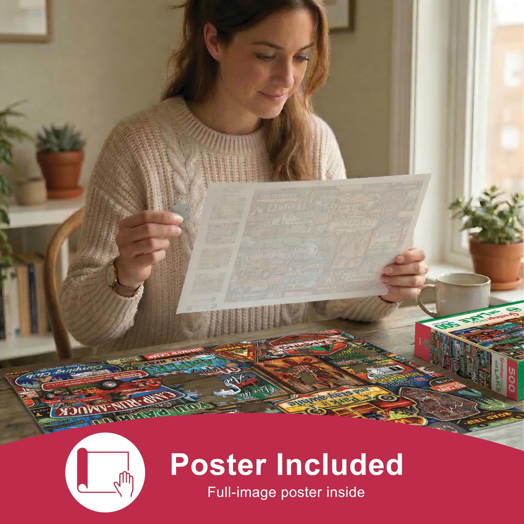 MasterPieces The Lake 550-Piece Jigsaw Puzzle – 18x24 Inch, Recycled Materials, Poster Included
