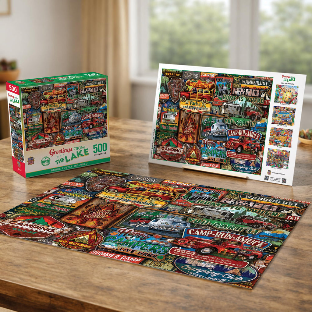 MasterPieces The Lake 550-Piece Jigsaw Puzzle – 18x24 Inch, Recycled Materials, Poster Included