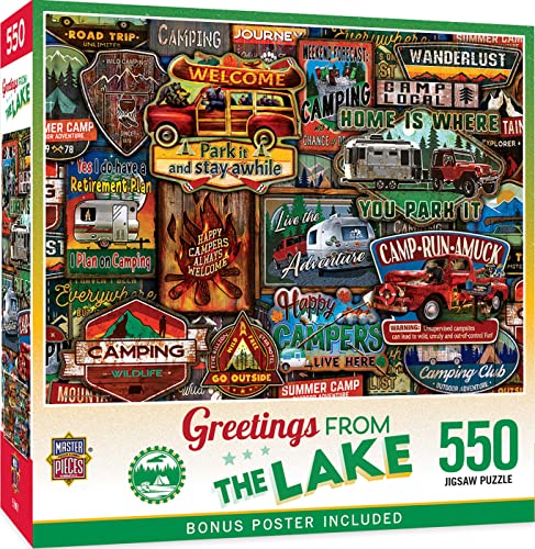MasterPieces The Lake 550-Piece Jigsaw Puzzle – 18x24 Inch, Recycled Materials, Poster Included