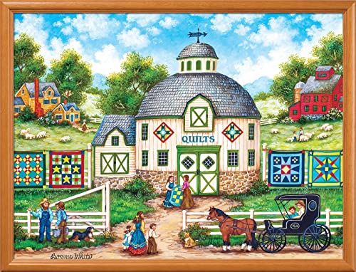 MasterPieces The Quilt Barn 550-Piece Jigsaw Puzzle – Folk Art by Bonnie White, 18x24 Inches
