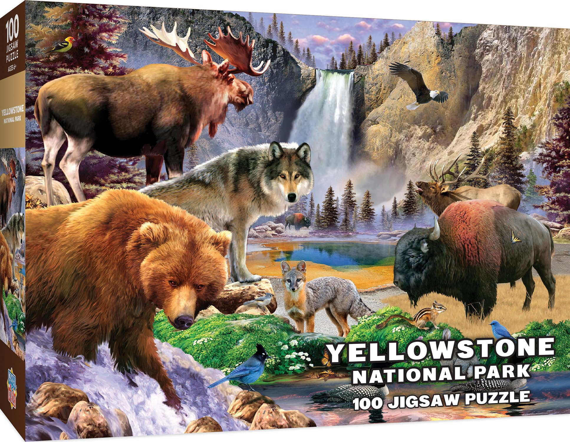 MasterPieces Yellowstone 100-Piece Jigsaw Puzzle for Kids Ages 6+