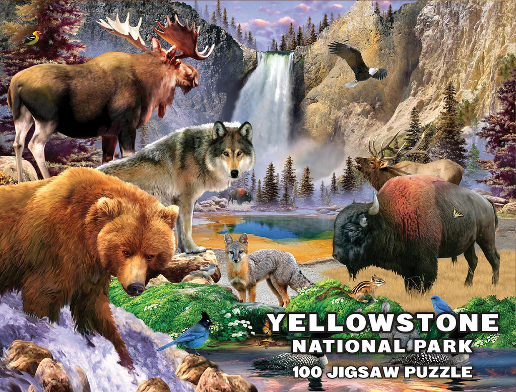 MasterPieces Yellowstone 100-Piece Jigsaw Puzzle for Kids Ages 6+