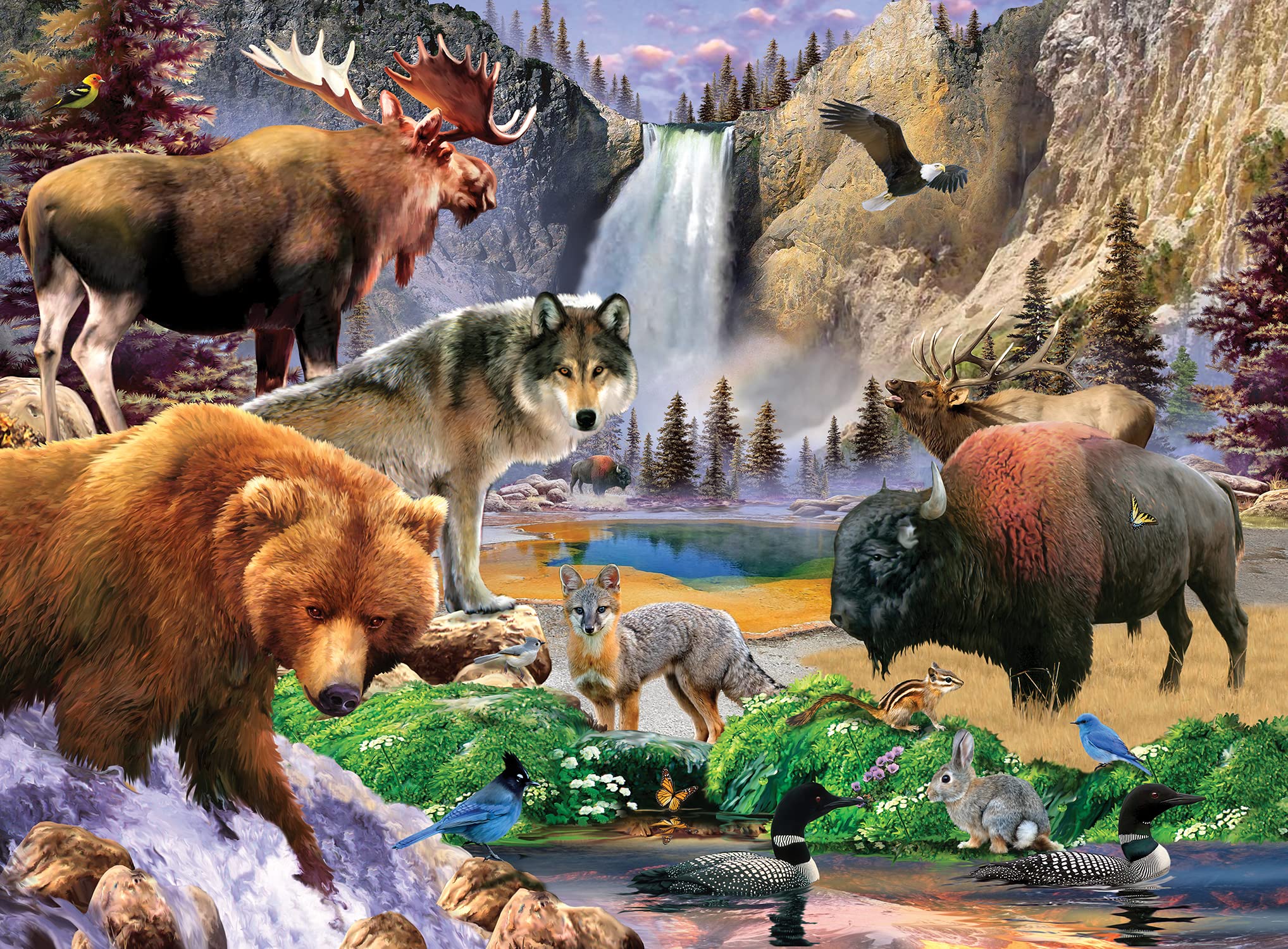 MasterPieces Yellowstone 100-Piece Jigsaw Puzzle for Kids Ages 6+