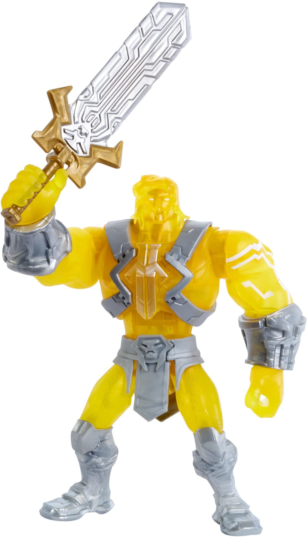Masters of the Universe He-Man Powers of Grayskull Action Figure with Spring-Loaded Attack and Sword - 5.5 Inches
