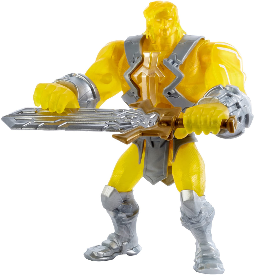 Masters of the Universe He-Man Powers of Grayskull Action Figure with Spring-Loaded Attack and Sword - 5.5 Inches