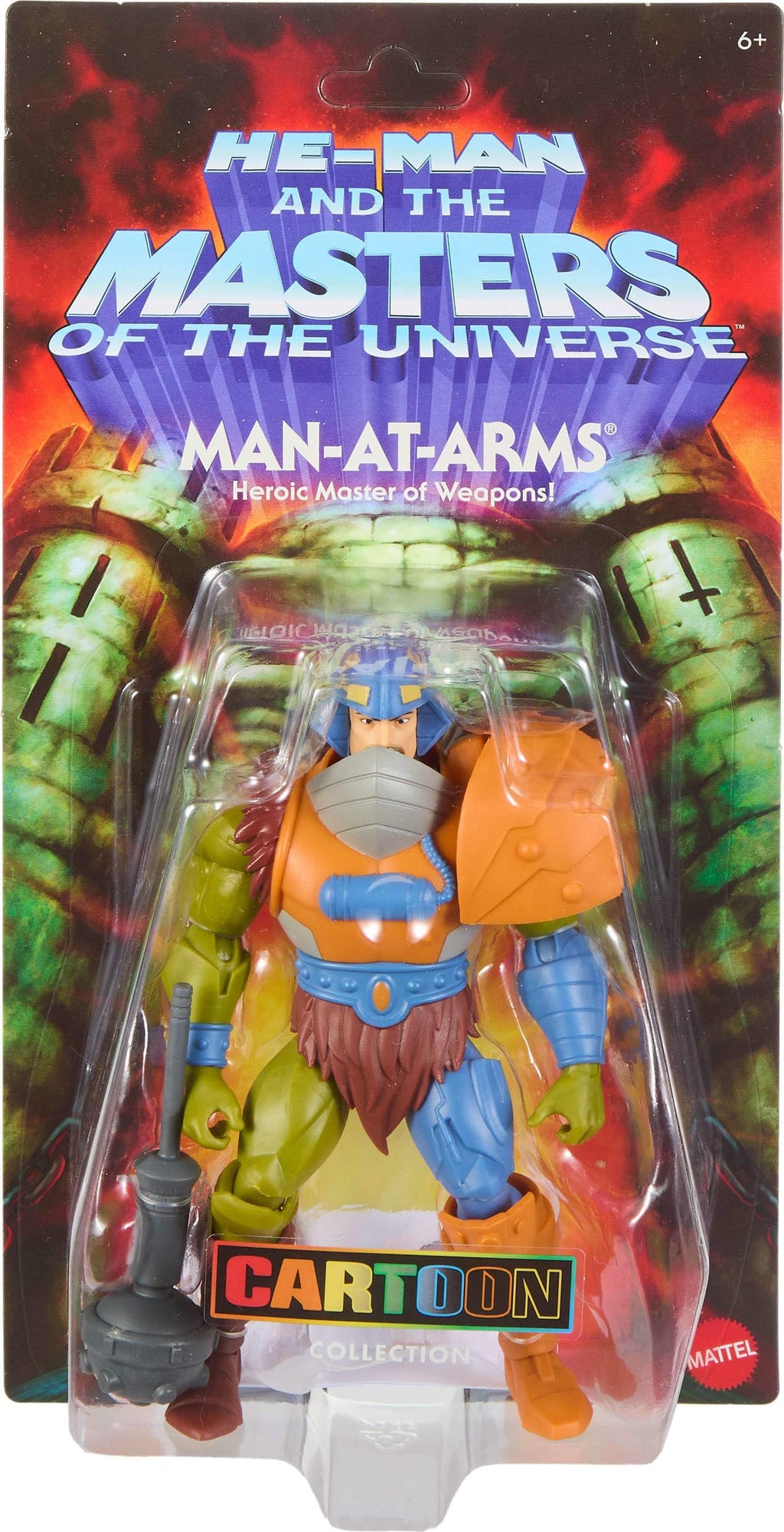 Masters of the Universe Origins Cartoon Collection Man-At-Arms 5.5-Inch Action Figure with Mace Accessory and Removable Armor
