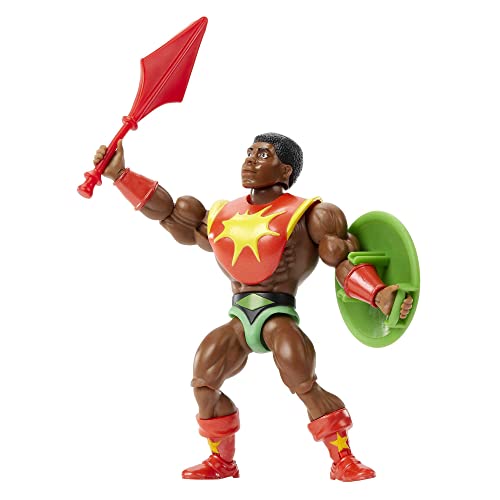 Masters of the Universe Origins Sun-Man Action Figure, 5.5-Inch with 16 Joints and Comic Book