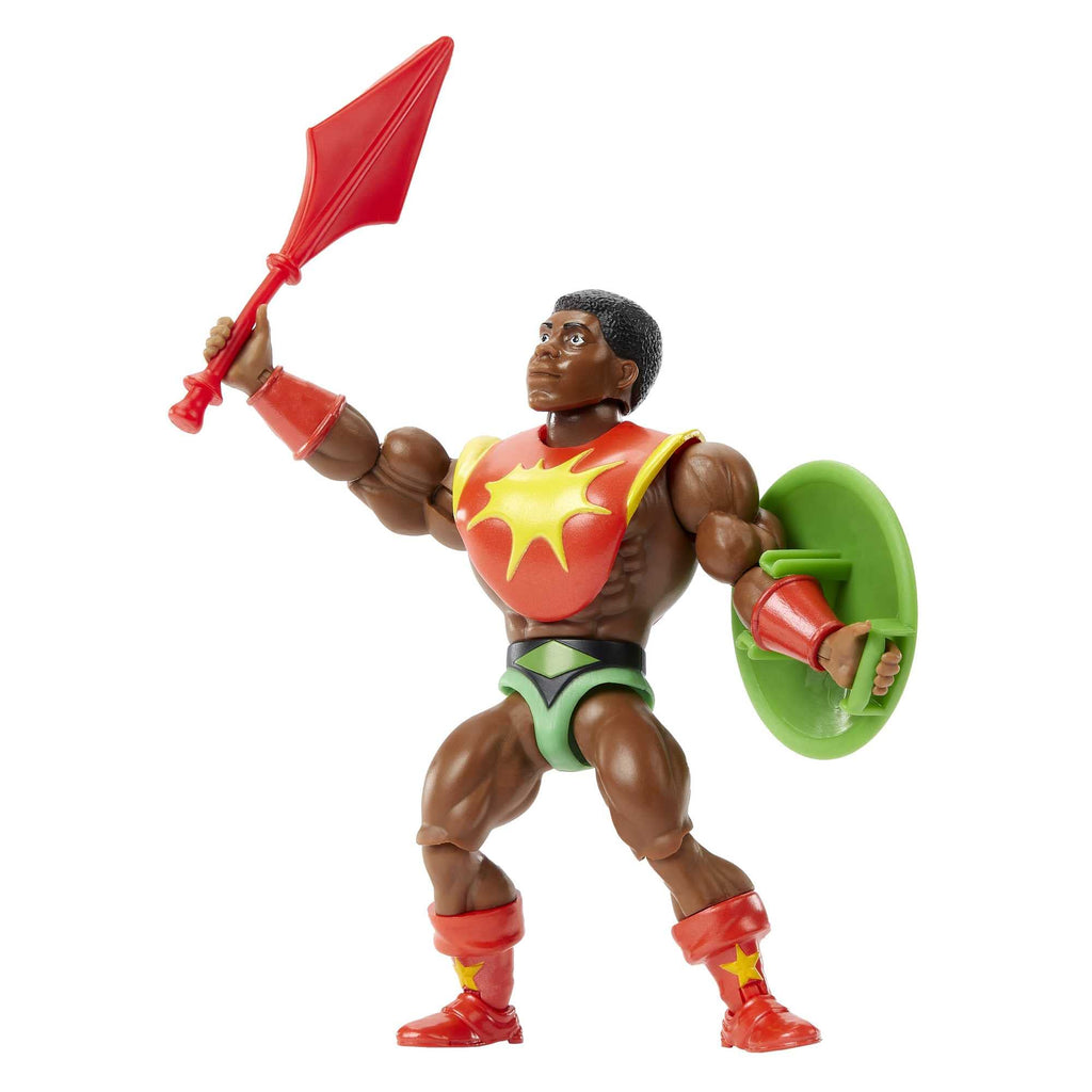 Masters of the Universe Origins Sun-Man Action Figure, 5.5-Inch with 16 Joints and Comic Book