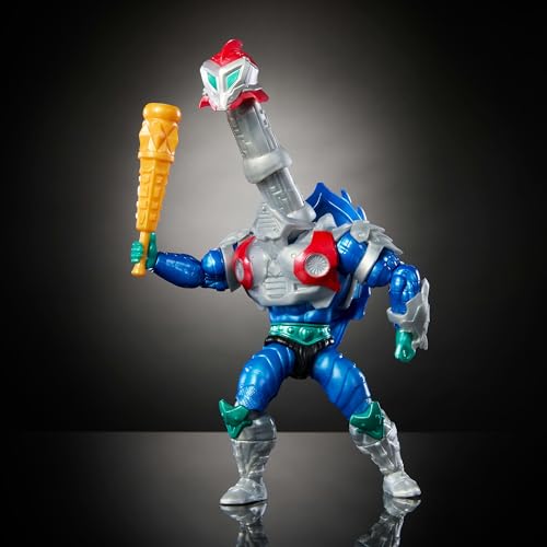 Masters of the Universe Origins Turtles of Grayskull Mekaneck Action Figure – Reptile Wars Crossover Toy with 16 Joints