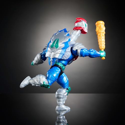Masters of the Universe Origins Turtles of Grayskull Mekaneck Action Figure – Reptile Wars Crossover Toy with 16 Joints