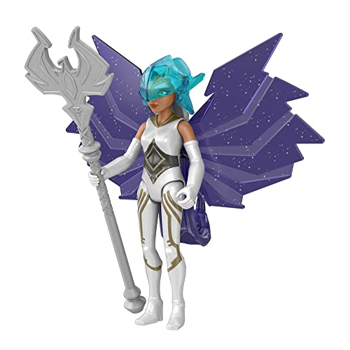 Masters of the Universe Sorceress Action Figure – 5.5-Inch Articulated Toy with Spring-Loaded Attack, Helmet & Staff, Ages 4+